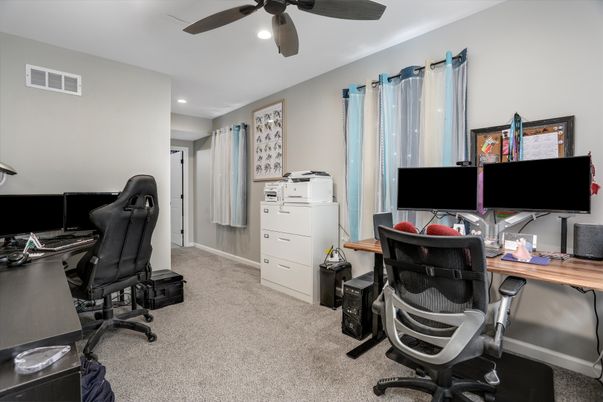 Home Office, Interior, Recessed Lighting