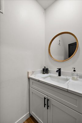 Bathroom, Dual Sink Vanities, Interior, Wood Texture Flooring
