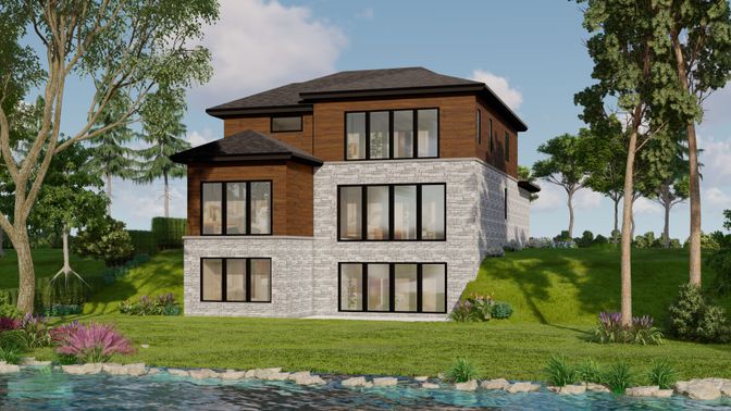 Exterior, Facade, Brick Facade, Modern