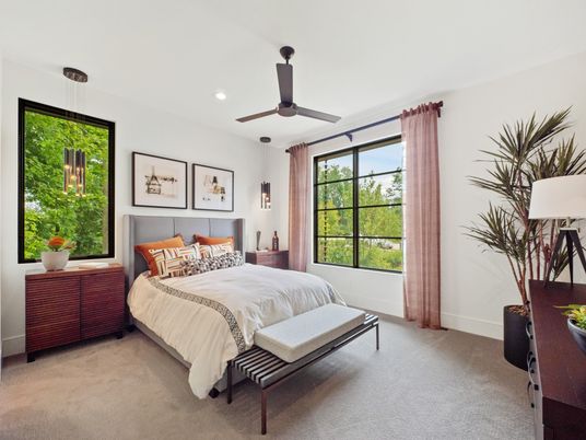 Bedroom, Interior, Pendant Lights, Recessed Lighting