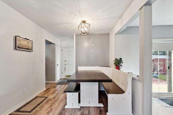 Dining room, Interior, Wood Texture Flooring