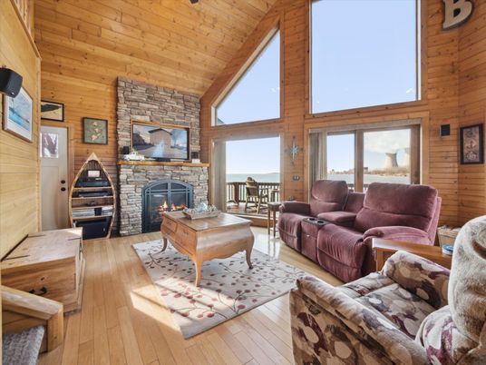 Fireplace, Interior, Living room, Wooden Ceilings, Wood Texture Flooring, Wooden Walls