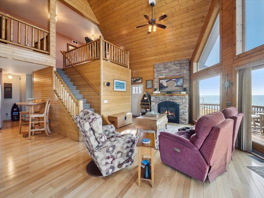Fireplace, Interior, Living room, Stone Walls, Wooden Beams, Wooden Ceilings, Wood Texture Flooring, Wooden Walls