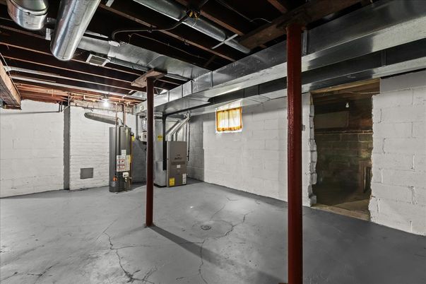 Interior, Stone Walls, Wooden Beams