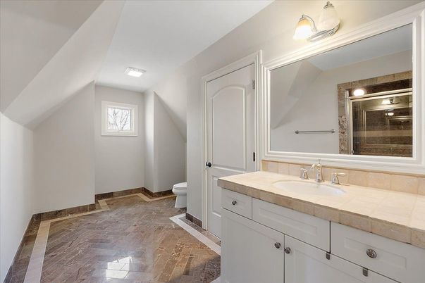 Bathroom, Glass Shower, Interior, Tile Countertops