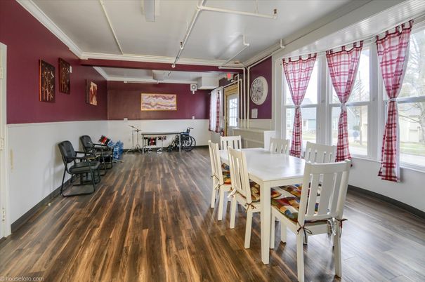 Dining room, Interior, Wood Texture Flooring