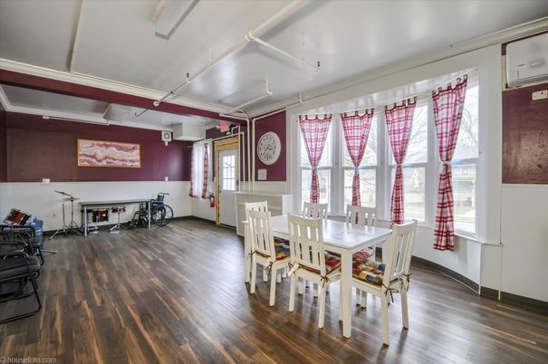 Dining room, Interior, Wood Texture Flooring