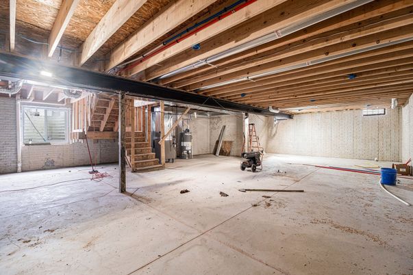 Interior, Stone Walls, Wooden Beams