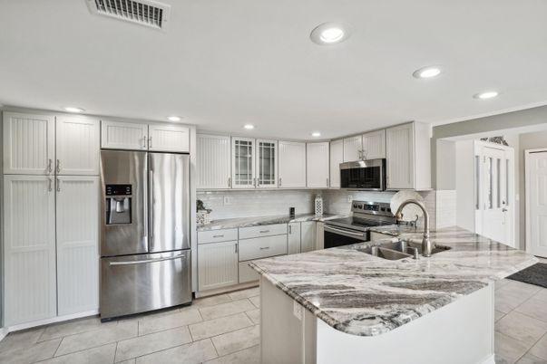 Interior, Kitchen, Recessed Lighting, Stainless Steel Appliances