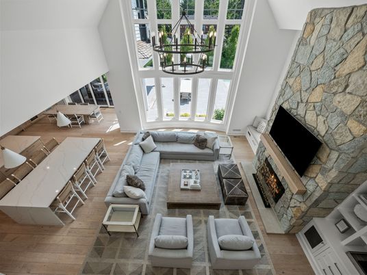 Fireplace, Interior, Living room, Stone Walls, Wood Texture Flooring