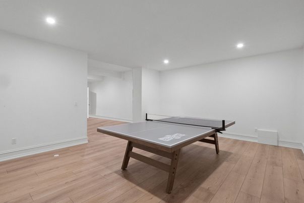 Game Room, Interior, Recessed Lighting, Wood Texture Flooring