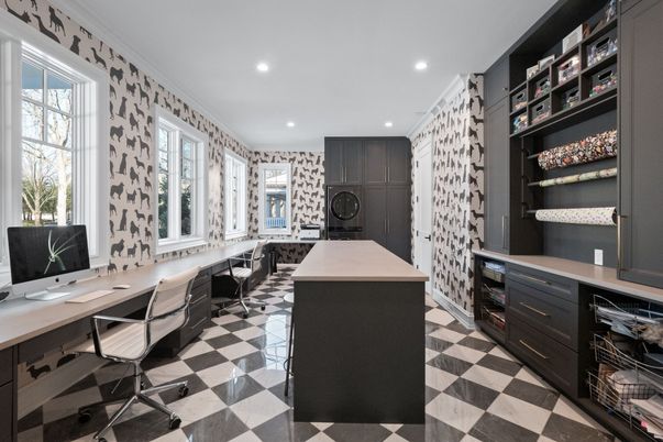 Home Office, Interior, Recessed Lighting