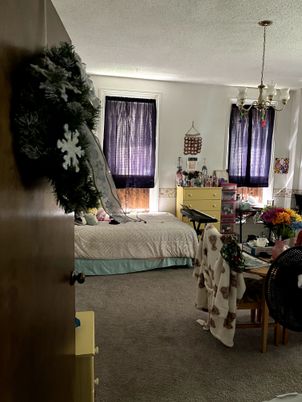 Bedroom, Chandelier, Interior