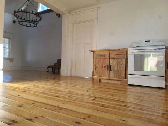 Chandelier, Empty room, Interior, Kitchen, Wood Texture Flooring