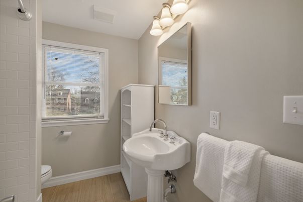 Bathroom, Interior, Wood Texture Flooring