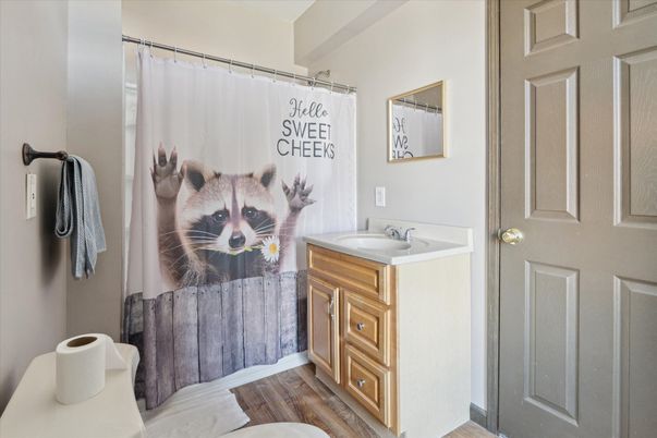 Bathroom, Interior, Wood Texture Flooring