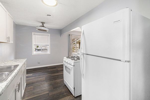 Interior, Kitchen, Wood Texture Flooring