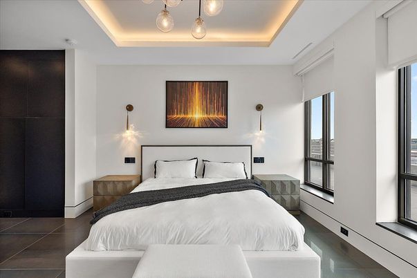 Bedroom, Interior, Pendant Lights