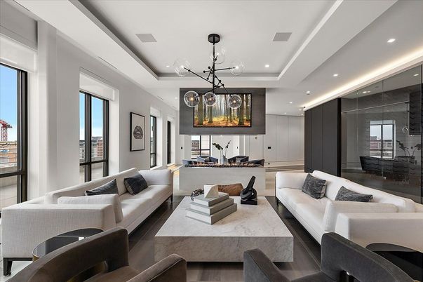 Interior, Living room, Pendant Lights, Recessed Lighting