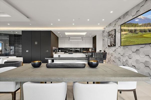 Dining room, Interior, Kitchen, Recessed Lighting, Stainless Steel Appliances