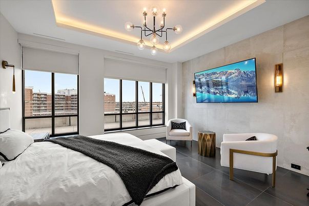 Bedroom, Interior, Pendant Lights