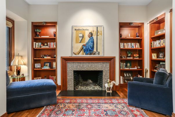 Fireplace, Interior, Wood Texture Flooring