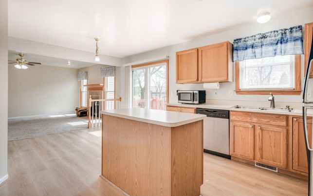 Interior, Kitchen, Wood Texture Flooring