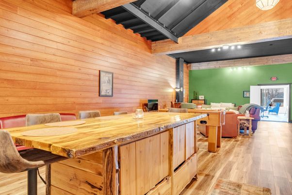 Dining room, Interior, Wooden Beams, Wooden Ceilings, Wood Texture Flooring, Wooden Walls