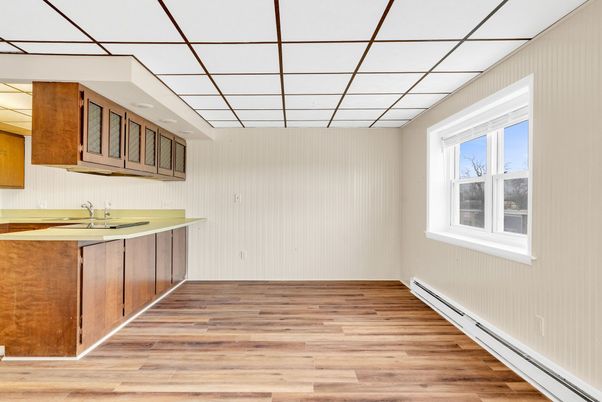 Empty room, Interior, Kitchen, Wood Texture Flooring
