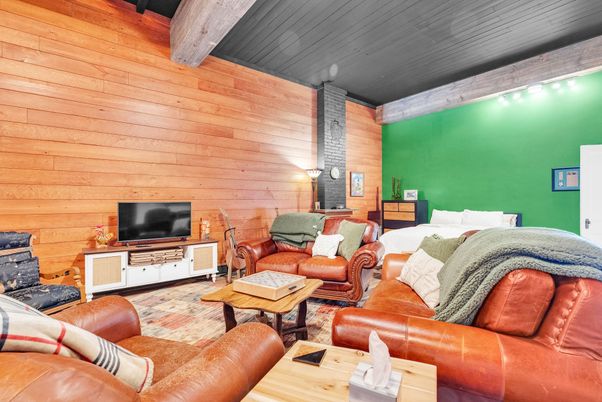 Interior, Living room, Wood Texture Flooring, Wooden Walls
