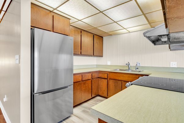 Interior, Kitchen, Wood Texture Flooring