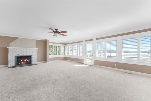 Empty room, Fireplace, Interior