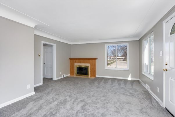 Empty room, Fireplace, Interior