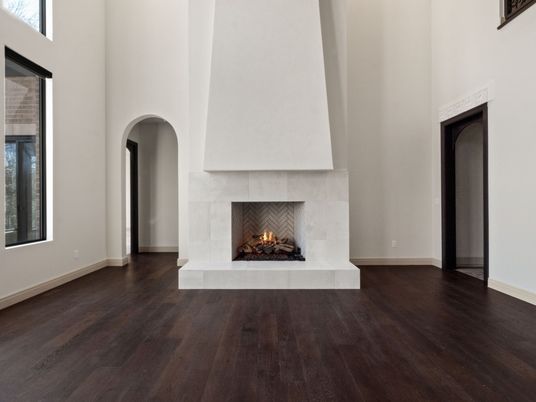 Empty room, Fireplace, Interior, Wood Texture Flooring