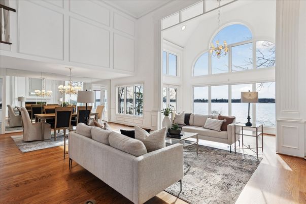 Chandelier, Dining room, Interior, Living room, Water, Wood Texture Flooring