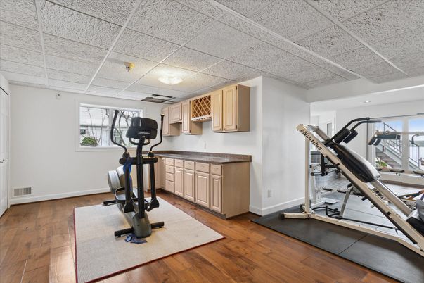 Fitness Equipment, Interior, Wood Texture Flooring