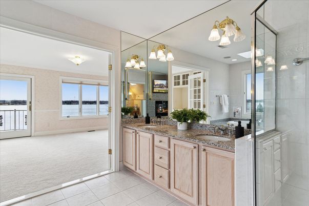 Bathroom, Dual Sink Vanities, Glass Shower, Interior, Water
