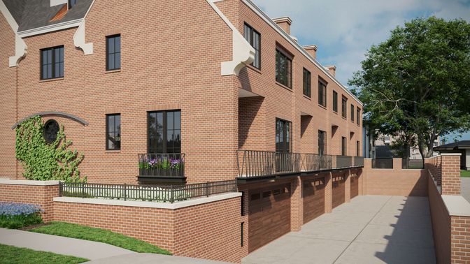 Exterior, Facade, Brick Facade, Rowhouse