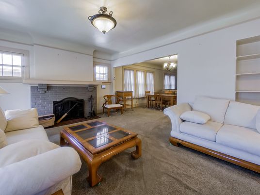 Chandelier, Dining room, Fireplace, Interior, Living room