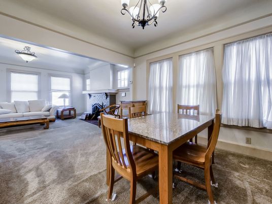 Chandelier, Dining room, Fireplace, Interior, Living room