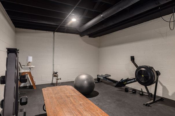 Fitness Equipment, Interior, Recessed Lighting, Stone Walls