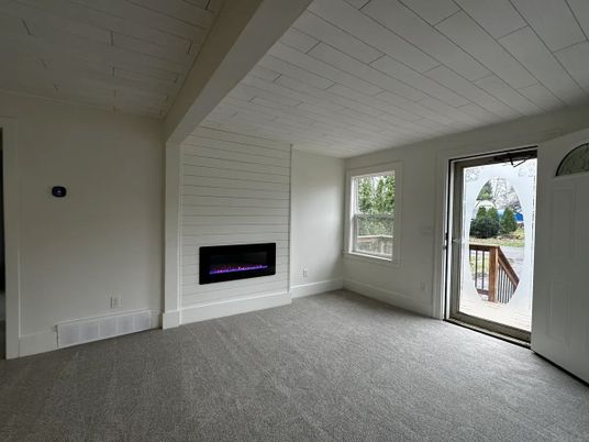 Empty room, Fireplace, Interior
