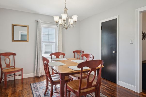 Chandelier, Dining room, Interior, Wood Texture Flooring