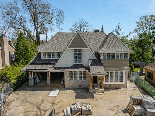 Backyard, Exterior, Facade, Brick Traditional