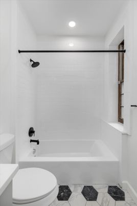 Bathroom, Interior, Marble, Recessed Lighting