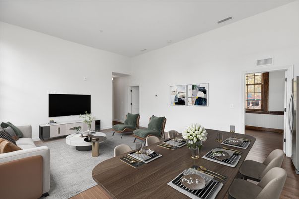 Dining room, Interior, Living room, Wood Texture Flooring