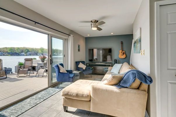 Interior, Living room, Recessed Lighting