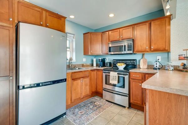 Interior, Kitchen, Recessed Lighting, Stainless Steel Appliances
