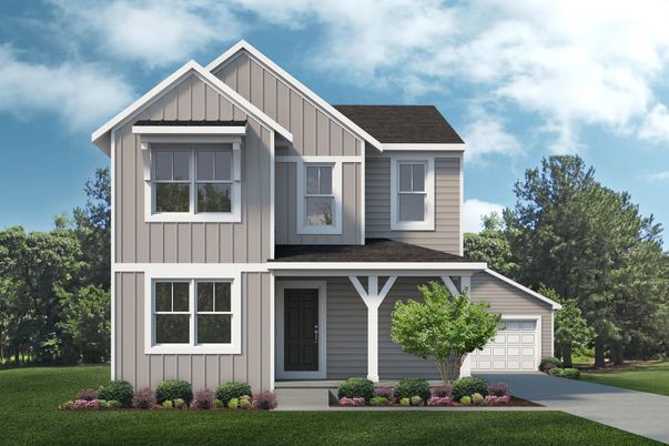 Attached, Exterior, Facade, Farmhouse