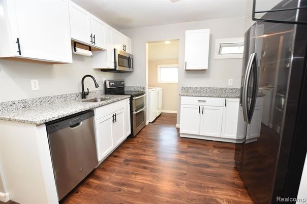 Interior, Kitchen, Wood Texture Flooring